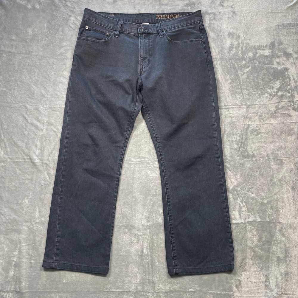 Gap Premium Straight Fit Men's Jeans Black Dark Wash Size 32x30 Cotton Blend